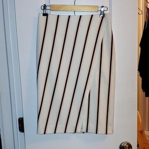 Theory Sayre Highwaist Stripe Skirt